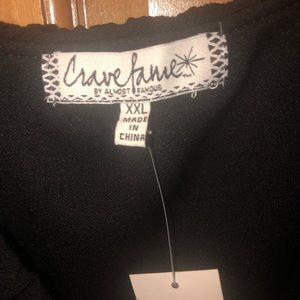 Off the shoulder black dress